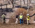 Inspecting Dove Fire impacts to identify potential hazards and determine what cleanup efforts may be needed—TCSO photo
