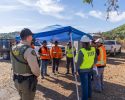 Inspecting Dove Fire impacts to identify potential hazards and determine what cleanup efforts may be needed—TCSO photo