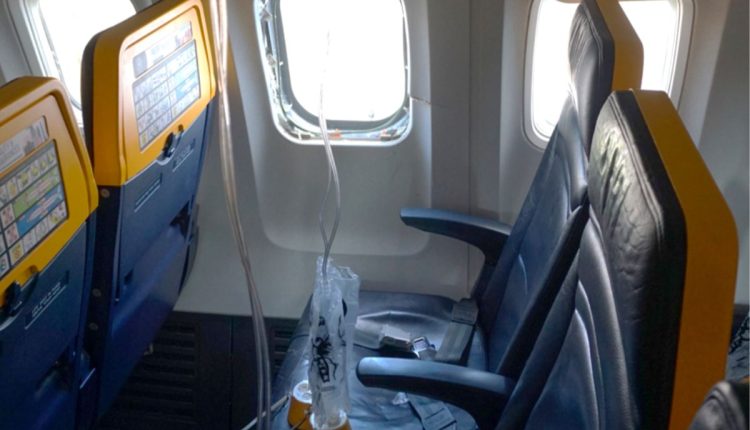 Ryanair Flight Broken Window