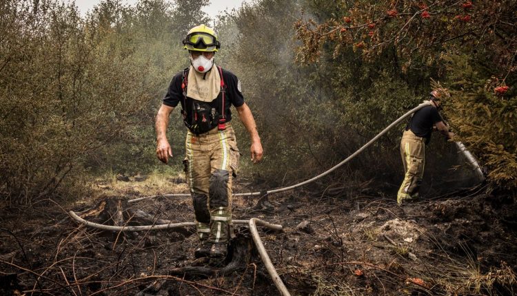 APTOPIX Belgium Wildfires