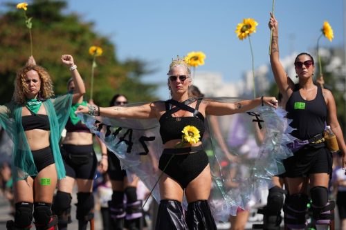 APTOPIX Brazil Women Protest