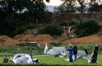 APTOPIX Helicopter Plane Crash Pennsylvania