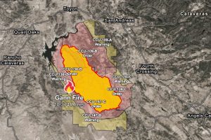 CAL FIRE Gann Fire evacuation map