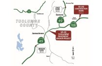 Caltrans Dist 10 Tuolumne 49 Pavement Anchor Project map