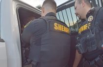 Deputies arresting suspect—CCSO photo