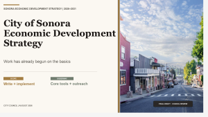 City of Sonora Economic Development Strategy