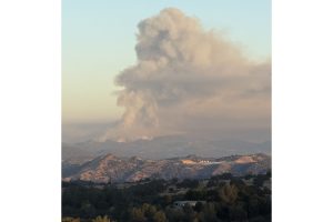 Tuesday morning (8/4/26) Gann Fire burning in the Valley Springs area of Calaveras County -- Photo Larry England