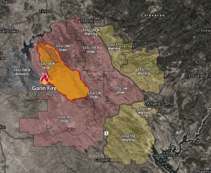 Gann Fire Evacuation Map