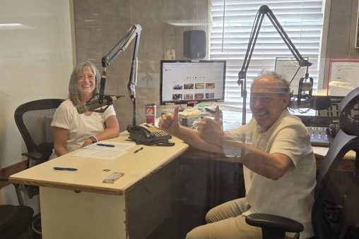Katherine Driver and Mark Grauer on Star 92.7 during Radiothon