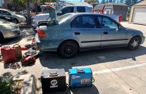 Items found in the search of the suspect's vehicle—ACSO photo