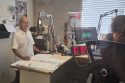Radiothon in action, Executive Director Leon Casas Jr. with Alisha Rock on 93.5 KKBN