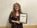 Morgan Rain wins the Bridge Builder Award - Photo by Mark Truppner