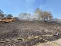 Ladera Fire burning along Highway 132 in Tuolumne County—TCFD photo