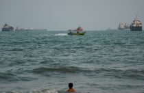 Photos show daily life in Iran on the beach along the Strait of Hormuz