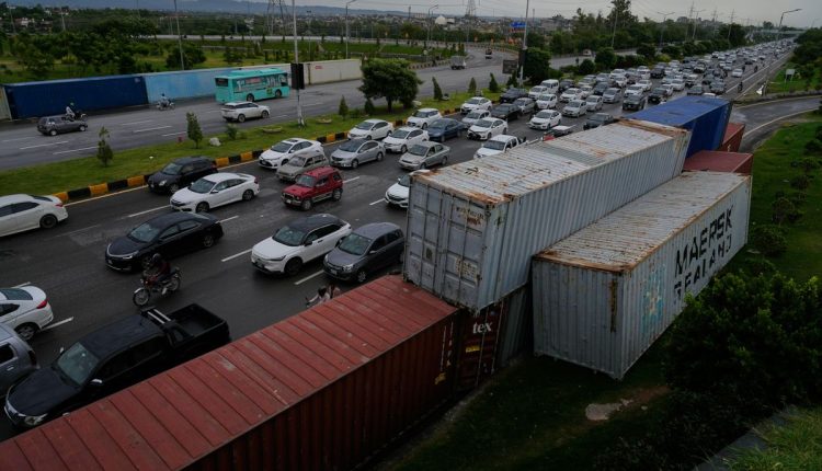 Pakistan Protests Containers