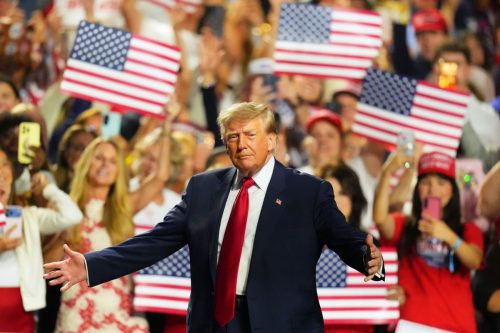 Trump takes center stage at Republicans’ first midterm convention, in photos