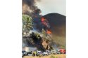 Colorado Fire burning near Midpines along Highway 140 in Mariposa County—MCSO photo