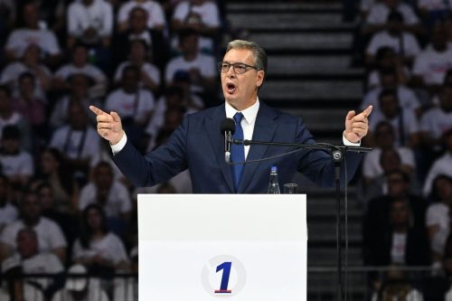 Serbia Election Rally