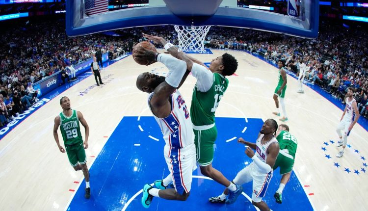 APTOPIX Celtics 76ers Basketball
