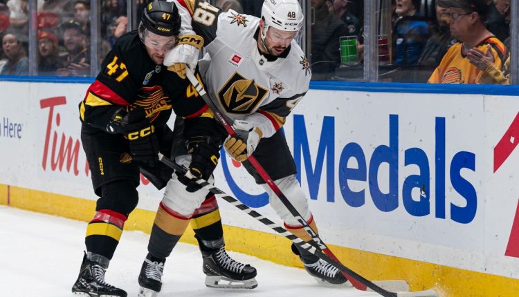 Golden Knights Canucks Hockey
