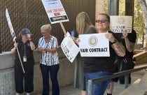 Picket Held Outside Government Center - Photo by Mark Truppner
