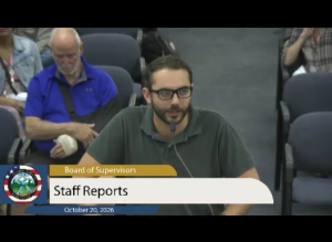 Donny McNair addresses Tuolumne County Board of Supervisors