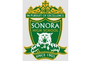 Sonora loses to Hughson—SHS logo