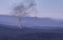 Structure fire in the Arnold area of Calaveras County—PG&E camera