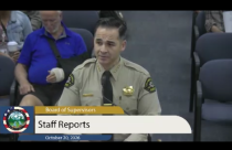 TC Sheriff David Vasquez speaks to the Board of Supervisors