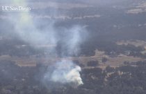 Vegetation fire in the Jamestown area of Tuolumne County—PG&E camera